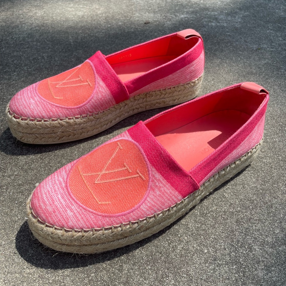 LV Pink / Coral Espadrilles